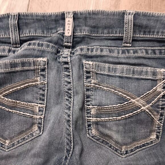 Ariat Dresden Jeans Women Sz 31 Light Wash Boot Straight Western Revival Casual - Picture 4 of 5